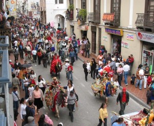 Decorated horses and donkeys