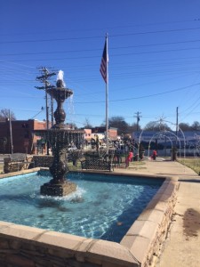 Fountain at Heritage Park.