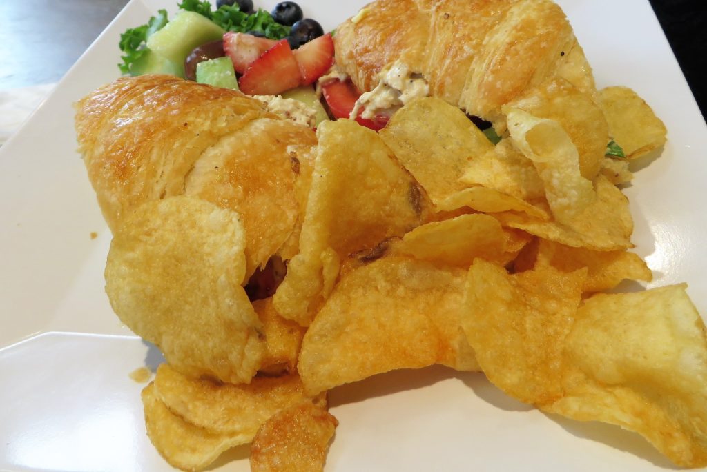 Chicken salad croissant.